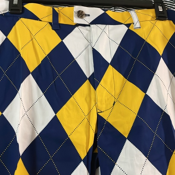 Loudmouth Men’s Pants - Blue and Gold - Picture 3 of 10